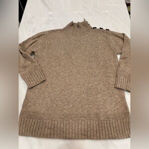 Anthropologie Margarita Tunic Sweater (XS, heather taupe)
